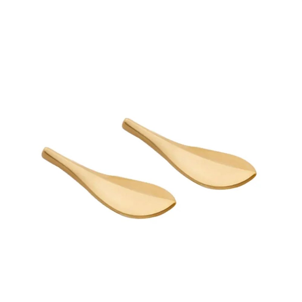 NALsa 1PCS/2PCS Cabinet Knob Solid Brass Gold Leaf Shaped 32mm Door Pulls Furniture Handles Knob (Color : 2PCS)