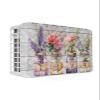 Indoor Air Conditioner Cover - ValentINe's Day Watercolor Roses with Lavender Wooded Double Insulation Waterproof Adjustable Inside WINdow AC Unit Cover Parts with Free Elastic Straps, 17x13x3.5IN view 1