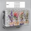 Indoor Air Conditioner Cover - ValentINe's Day Watercolor Roses with Lavender Wooded Double Insulation Waterproof Adjustable Inside WINdow AC Unit Cover Parts with Free Elastic Straps, 17x13x3.5IN view 2