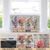 Indoor Air Conditioner Cover - ValentINe's Day Watercolor Roses with Lavender Wooded Double Insulation Waterproof Adjustable Inside WINdow AC Unit Cover Parts with Free Elastic Straps, 17x13x3.5IN view 3