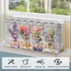 Indoor Air Conditioner Cover - ValentINe's Day Watercolor Roses with Lavender Wooded Double Insulation Waterproof Adjustable Inside WINdow AC Unit Cover Parts with Free Elastic Straps, 17x13x3.5IN view 4