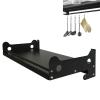 304 Stainless Steel Microwave Oven Rack,Wall-Mounted Microwave Oven Rack Stand,Kitchen Storage Organiser,Spice Jar Rack Oven Holder, Hanging Pot Pan Rack Oven Stand Storage Organizer With 5 Hooks Micr view 1