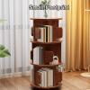 GAMAK Rotating Bookshelf 360 Display 1-4 Tier Narrow Bookshelf for Small Spaces on Wheels Round Bookshelf Multi-Functional Bookshelf for Kids and Adults (Size : Three) view 2
