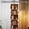 GAMAK Rotating Bookshelf 360 Display 1-4 Tier Narrow Bookshelf for Small Spaces on Wheels Round Bookshelf Multi-Functional Bookshelf for Kids and Adults (Size : Three) view 3