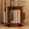 GAMAK Rotating Bookshelf 360 Display 1-4 Tier Narrow Bookshelf for Small Spaces on Wheels Round Bookshelf Multi-Functional Bookshelf for Kids and Adults (Size : Three) view 4