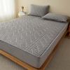 XHHBS Mattress Protector - Faux Fur Mattress Topper Set Fits Up 6-21 Inch Deep Pocket Bed Mattress - Breathable Noiseless Mattress Pad Cover Protection Washable (Color : Gray, Size : Full) view 2