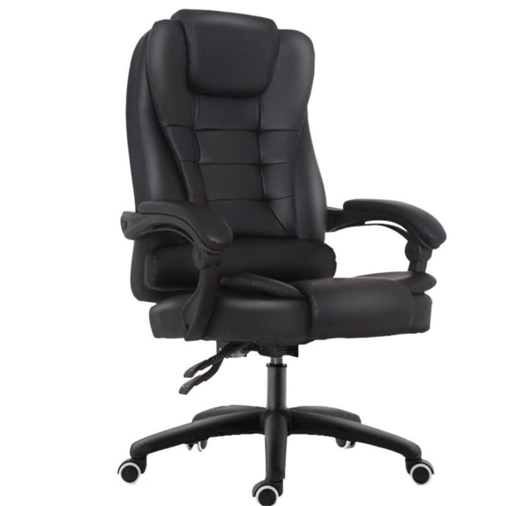 Computer Chair, Office Chair Gaming Chair Desk Chair Office Chair Ergonomics Office Desk Chair Double Thick Cushion PU Leather Chair Adjustable Computer Computer Chair Home Office Desk Chairs