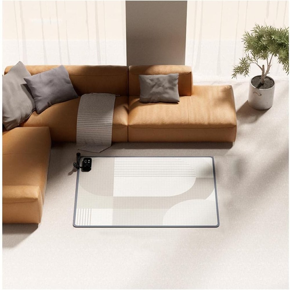 Heated Area Rug 4-Layer Electric Floor Heating Pad with Timer Heated Carpet Remote Control Temperature Electric Heated Floor