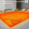 Foldable Heated Area Rug Timer and Thermostat Floor Heating Pad Portable Heated Carpet Energy Saving Electric Heated Floor view 3