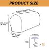 BRYER Sofa Armrest Cover, PU Leather Anti-Slip Furniture Protector, Stretch Armchair Slipcover for Sofa Chair Recliner Couch Loveseat(Set of 2),Taupe view 2
