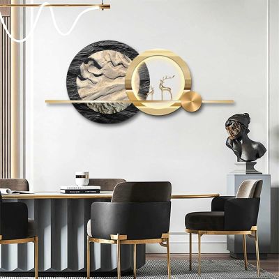 3D Metal Wall Decor Home Wall Decoration with LED Lights Modern Aesthetic Wall Sculptures Home Decor for Office Nature Wall Sculpture Luxury Handmade Gifts (Color : A, Size : 45X80CM/17.7X31.4IN)