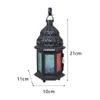 Glass Candle Lanterns,Decorative Candle Lanterns,Garden Lanterns for Candles,Decorative Lanterns,Moroccan Style Lantern Tealight Holders with Multi-Coloured Glass,Garden Candle Lantern,Indoor/Outdoor view 2