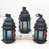 Glass Candle Lanterns,Decorative Candle Lanterns,Garden Lanterns for Candles,Decorative Lanterns,Moroccan Style Lantern Tealight Holders with Multi-Coloured Glass,Garden Candle Lantern,Indoor/Outdoor view 4