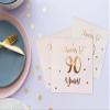 Cheers to 90 Years Cocktail Napkins | Happy 90th Birthday Decorations for Men and Women and Wedding Anniversary Party Decorations | 50-Pack 3-Ply Napkins | 5 x 5 inch folded (Pink) view 4
