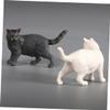 Abaodam Adorable Fake Cat Ornament Realistic Plastic Cat Model for Home Decoration Boy Girl Room School and Photo Props Touch for Living Room and view 4