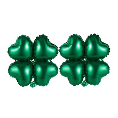 Abaodam 24pcs Green Metallic Aluminum Foil Balloon Patrick's Day Party Decorations Mint Green Heart Shape Balloons