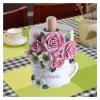 Free Standing Toilet Paper Holder Toilet Paper Holders Wood Standing Paper Towel Holder Sunflower Kitchen Tissue Holder Countertop Retro Toilet Paper Holder Adjustable Toilet Paper Holders (Color : W view 3