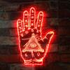 ADVPRO Palmistry Hand Psychic Magic Eye Alchemy RGB Dynamic Glam LED Sign - Cut-to-Edge Shape - Smart 3D Wall Decoration - Multicolor Dynamic Signage st06s86-fnd-i0034-c view 1
