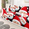 AQUNNEW Christmas Sofa Cover Printed Couch Cover Furniture Protector Santa Claus Christmas Decorations Washable Sofa Blanket Fabric view 4