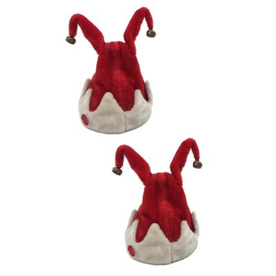 jojofuny 2pcs Plush Christmas Hat Singing and Dancing Electric Santa Hat Thickened Material Christmas Costume