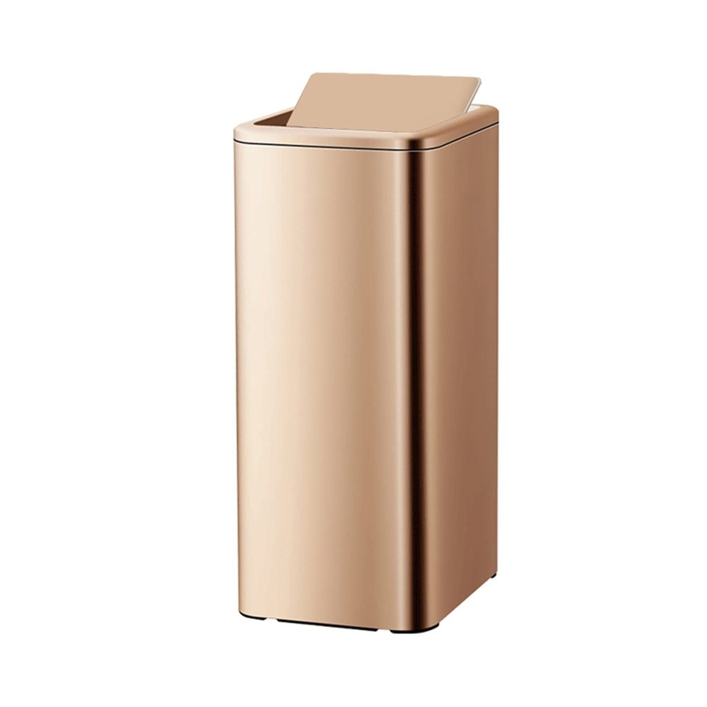 GLigeT Garbage Can Stainless Steel Trash Can Swing Lid Household Bathroom Kitchen Large-Capacity Storage Bin Trash Bin (Color : C)