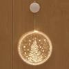 SATUSA Christmas Decorations, 3D Letter Suction Cup Lights, LED String Lights, Battery Powered, 9.4 "Christmas Tree Atmosphere Lights (Cedar) view 1