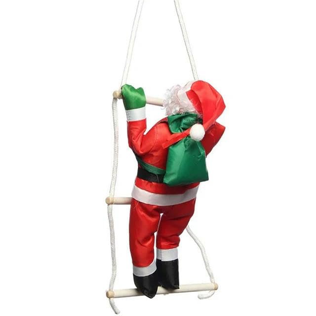 Christmas Ornaments Santa Claus Climbing Ladder Christmas Tree Hanging Decoration Indoor Door Wall Christmas Pendant New Year Gifts-Style 1