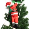 Christmas Ornaments Santa Claus Climbing Ladder Christmas Tree Hanging Decoration Indoor Door Wall Christmas Pendant New Year Gifts-Style 1 view 4