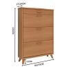 Shoe Rack Shoe Cabinet with 3 Flip Drawers, Space Saving Slim Shoe Storage Cabinet, Freestanding Shoe Organizer Rack Cabinet for Entryway Hallway Bedroom Shoe Storage Organizer (Size : 70x17x133cm) view 2