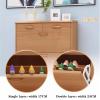 Shoe Rack Shoe Cabinet with 3 Flip Drawers, Space Saving Slim Shoe Storage Cabinet, Freestanding Shoe Organizer Rack Cabinet for Entryway Hallway Bedroom Shoe Storage Organizer (Size : 70x17x133cm) view 3