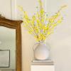 CISDUEO 3 Pcs Artificial Forsythia Flower Branches Artificial Flowers Yellow Silk Long Stem 39.4 Inch Fake Jasmine Spring Flowers Artificial Orchids for Wedding Floral Arrangement Party Table Decor view 3
