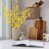 CISDUEO 3 Pcs Artificial Forsythia Flower Branches Artificial Flowers Yellow Silk Long Stem 39.4 Inch Fake Jasmine Spring Flowers Artificial Orchids for Wedding Floral Arrangement Party Table Decor view 4