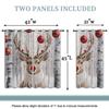 PYMATYTN Merry Christmas Rod Pocket Blackout Curtains for Boy Girl Bedroom, Winter Traditional and Red Balls Energy Efficient Home Window Drapes for Living Room Noise Reducing, 84x72 inch view 4