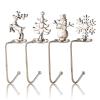 SKVLF Christmas Sock Rack for Mantle 4 Piece Set, Non Slip Fireplace Sock Rack, Christmas Sock Hanger Hook, Fireplace Sock Rack for Christmas Party Decoration view 2