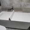 DAZULI Folding Bathtub Cover PVC Bathtub Tray Shutter Bath Lid 0.6cm Thickness Bathtub Dust Board Insulation Cover for Bathing Reading Relaxing Soaking Bracket(Size:70x160x0.6cm,Color:White) view 1