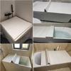 DAZULI Folding Bathtub Cover PVC Bathtub Tray Shutter Bath Lid 0.6cm Thickness Bathtub Dust Board Insulation Cover for Bathing Reading Relaxing Soaking Bracket(Size:70x160x0.6cm,Color:White) view 2