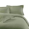 3 Piece Cotton Zipper Clouser Duvet Cover Eastern King 116'' x 108''Sage Green Stripe Color Duvet Cover All Season view 1