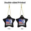 American I Stand with Israel USA Flag Christmas Tree Home Decor Hanging for Indoor Outdoor view 3