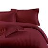 AveHomes 1 Piece Cotton Zipper Clouser Duvet Cover Super King 100X120Burgundy Stripe Color Duvet Cover All Season view 1