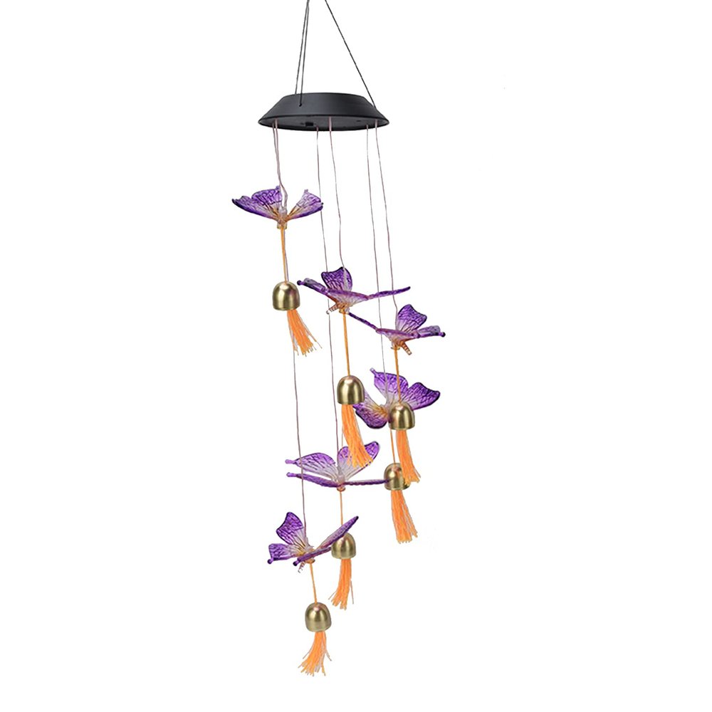 CukYi HangingbellCampanelli Eolici, Romantica Luce Solare Decorativa per Cortili Fattorie, Giardini per Bambini per Innamorati Amici per Terrazzi Balconi, Ponti