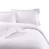 3 Piece Cotton Zipper Clouser Duvet Cover Oversized King (116'' x 98'') White Stripe Color Duvet Cover All Season view 1