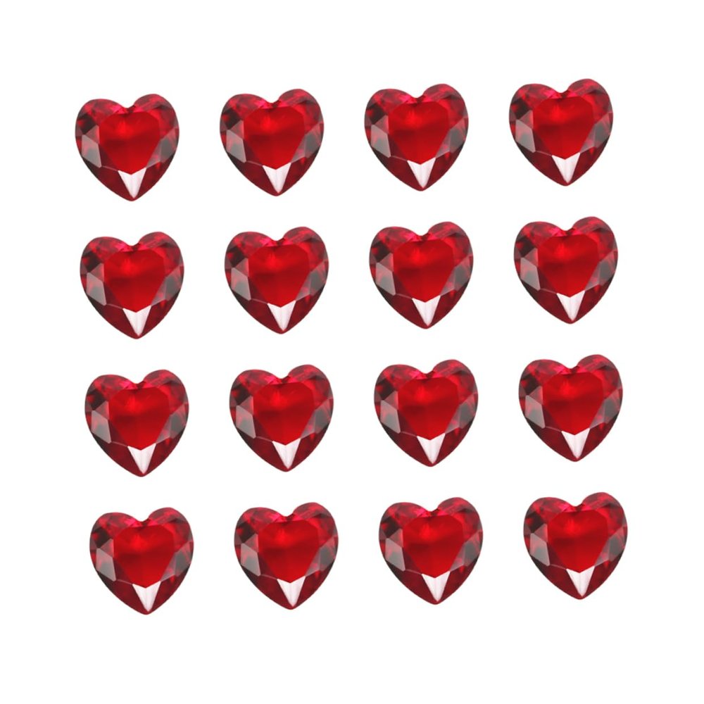 Yardenfun Unique Heart Glass 20pcs Decor Wedding Party Birthday Home Decor Ornament