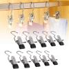2024 New Space-Saving Clothespin Hat Pants Storage Hanging Travel Hook, 360 Swivel Stainless Steel Hangers with Clips, Laundry Hooks Hanging Clips Clothes Pins Socks Towel Clips (A-Black 30PCS) view 1