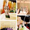 2024 New Space-Saving Clothespin Hat Pants Storage Hanging Travel Hook, 360 Swivel Stainless Steel Hangers with Clips, Laundry Hooks Hanging Clips Clothes Pins Socks Towel Clips (A-Black 30PCS) view 4