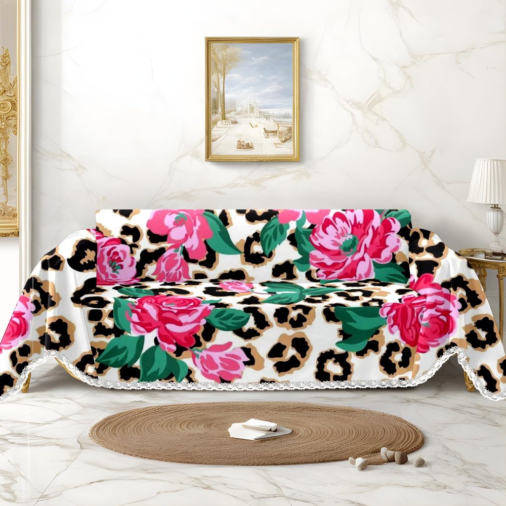 AQUNNEW Sofa Cover Water Resistant Slipcover Furniture Protector Washable Couch Cover with Non Slip for Kids Dogs Pet Leopard
