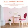 KOMBIUDA 2pcs Hexagon Hanging Earring Holder Metal Jewelry Organizer for Wall Display Chic Storage for Earrings Bracelets and Accessories White view 3