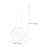 KOMBIUDA 2pcs Hexagon Hanging Earring Holder Metal Jewelry Organizer for Wall Display Chic Storage for Earrings Bracelets and Accessories White view 4
