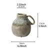 Lllunimon Rustic Farmhouse Ceramic Vase with Handle, Pottery Decorative Flower Vase for Home Decor, Minimalism Boho Home Decor view 2