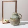 Lllunimon Rustic Farmhouse Ceramic Vase with Handle, Pottery Decorative Flower Vase for Home Decor, Minimalism Boho Home Decor view 4