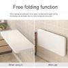 Laundry Floating Folding Table Wall Mounted Floating Folding Table Wooden Drop Leaf Foldable Wall Desk with Steel Bracket Narrow Long Wall Table Fold Down for Kitchen Laundry Room Bathroom Bedroom ( C view 3